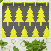 Yellow Fir kerstbomen Pattern Theedoek (Gevouwen)