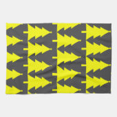 Yellow Fir kerstbomen Pattern Theedoek (Horizontaal)