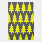 Yellow Fir kerstbomen Pattern Theedoek (Verticaal)