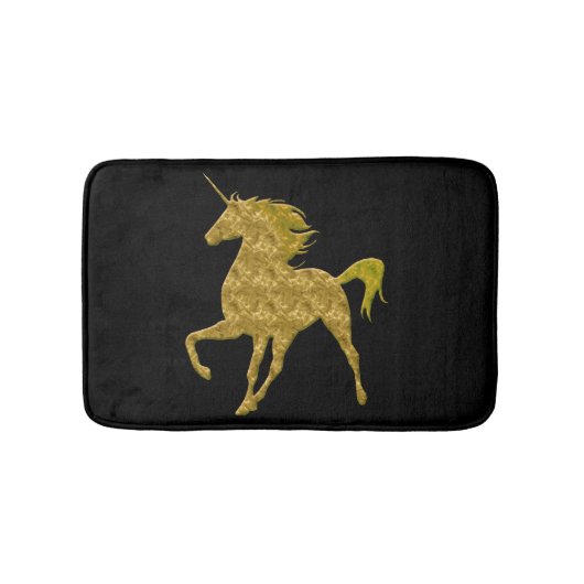Yellow Fire Unicorn Bath Mat (Voorkant)