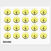Yellow Fleur de Lis Stickers (Vel)