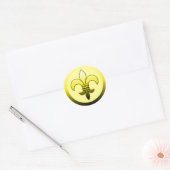 Yellow Fleur de Lis Stickers (Envelop)