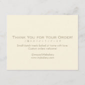 Yellow Floral Mixer Cake Care Instructions Bedankkaart (Achterkant)