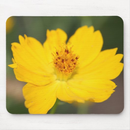 Yellow Floral Mousepad Muismat (Voorkant)