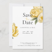 Yellow Floral The Two of Us Photo Save the Date (Devant)