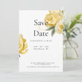 Yellow Floral The Two of Us Photo Save the Date (Debout devant)