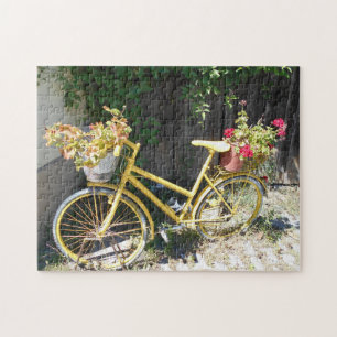 Yellow Flower Bike op straat Legpuzzel