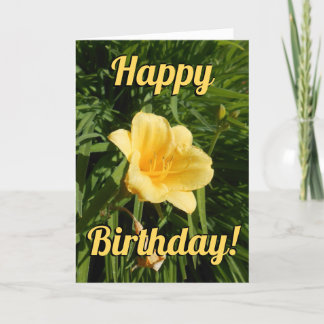 Yellow Flower Birthday Card Kaart