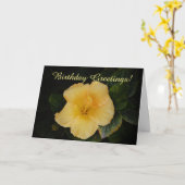 Yellow Flower Birthday Wenskaart Kaart (Gele Bloem)