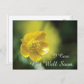 Yellow Flower Get Well Briefkaart (Voorkant / Achterkant)