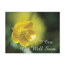 Yellow Flower Get Well Briefkaart