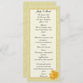 Yellow Flower Menu Kaart (Voorkant / Achterkant)