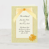 Yellow Flower Program Kaart (Voorkant)