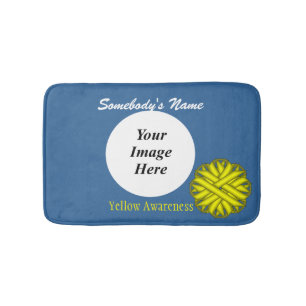 Yellow Flower Ribbon Tmpl van Kenneth Yoncich Badmat