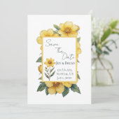 Yellow Flower Wedding Invitation (Debout devant)