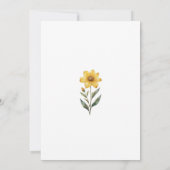 Yellow Flower Wedding Invitation (Dos)
