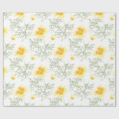 Yellow Flowers Cadeaupapier (Vlak)