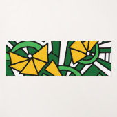 Yellow Flowers Doodle Art Yogamat (Voorkant (horizontaal))