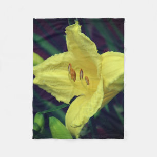 Yellow Flowers Fleece Deken