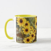 Yellow Flowers Floral Daisy Art Mug Cup (Gauche)