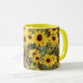 Yellow Flowers Floral Daisy Art Mug Cup (Devant droit)