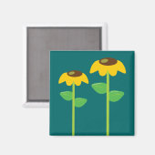 Yellow Flowers Magneet (Voorkant / Achterkant)