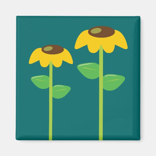 Yellow Flowers Magneet (Voorkant)