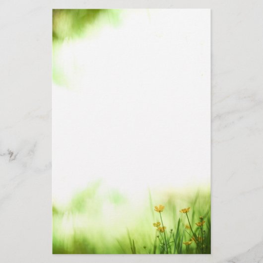 Yellow Flowers Natuur Foto Briefpapier (Voorkant)