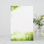 Yellow Flowers Natuur Foto Briefpapier (Staand voorkant)