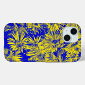 Yellow Flowers On Blue Case-Mate iPhone Case (Achterkant (horizontaal))