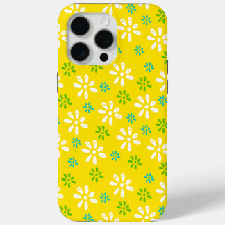 Yellow Flowers Pattern iPhone 15 Pro Max Hoesje