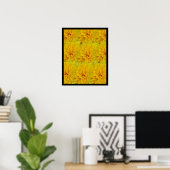 Yellow Flowers Poster (Thuiskantoor)