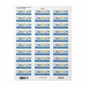 Yellow Flowers Retouradres Labels (Full Sheet)