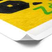 Yellow Folk Pattern - Matchbox Print - Czech Wall (Hoek)