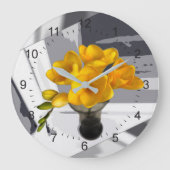 Yellow freesia grote klok (Voorkant)