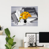 Yellow freesia poster (Thuiskantoor)