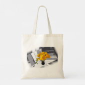 Yellow freesia tote bag (Achterkant)