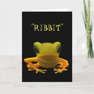 Yellow Frog Ribbit Verjaardag Kaart