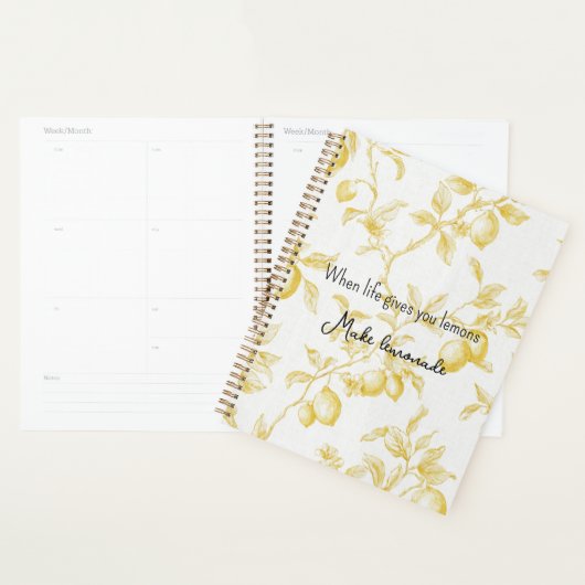Yellow Fruit Lemons Make Lemonade Planner (Display)