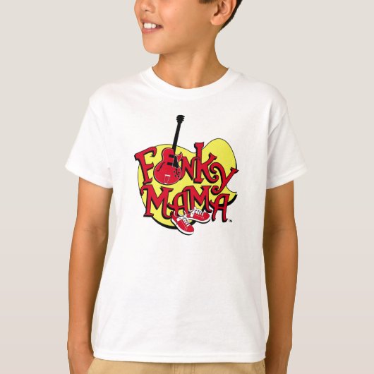 Yellow Funky Mama Kinder Shirt (Voorkant)