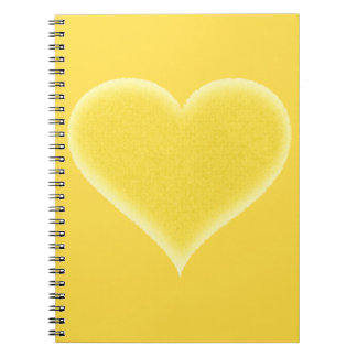 Yellow Fuzzy Heart Notitieboek