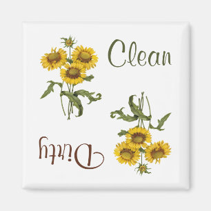 Yellow Gaillarda Flowers Dishwasher Magnet Magneet