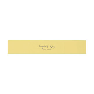 Yellow Garden Rozen - uitnodigingsbuikband Uitnodigingen Wikkel