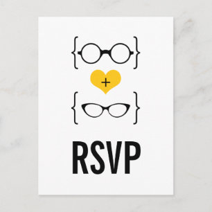 Yellow Geeky Glass carte postale RSVP