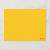 Yellow Geeky Glass Numéro de table Carte postale (Dos)