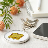 Yellow Gemstone Sleutelhanger (Zijkant)