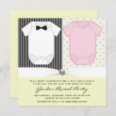 Yellow Gender Reveal Party Uitnodigingen (Voorkant / Achterkant)