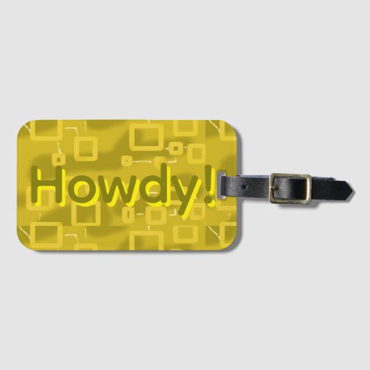 Yellow Geometric  Bagagelabel (Voorkant (horizontaal))