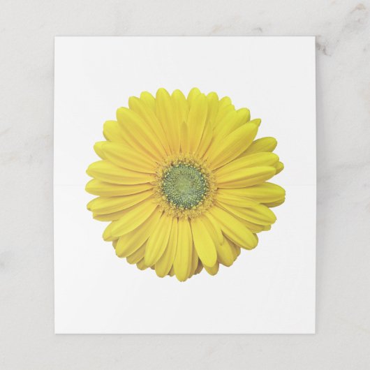 Yellow Gerber Gerbera Daisy Wedding (Buitenkant ongevouwen)