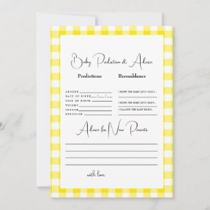 Yellow Gingham Baby voorspellingen Kaart